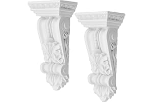 Coshar 2Pcs Corbels for Shelves Plastic Corbels Decorative Corbels for Countertop for Home Ceiling Corner Decor,5.5 inch