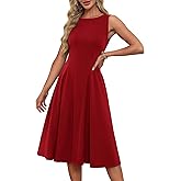 GRACE KARIN Women's Sleeveless Cocktail Party Dress 2025 Wedding Guest Vintage A Line Midi Dresses with Pockets