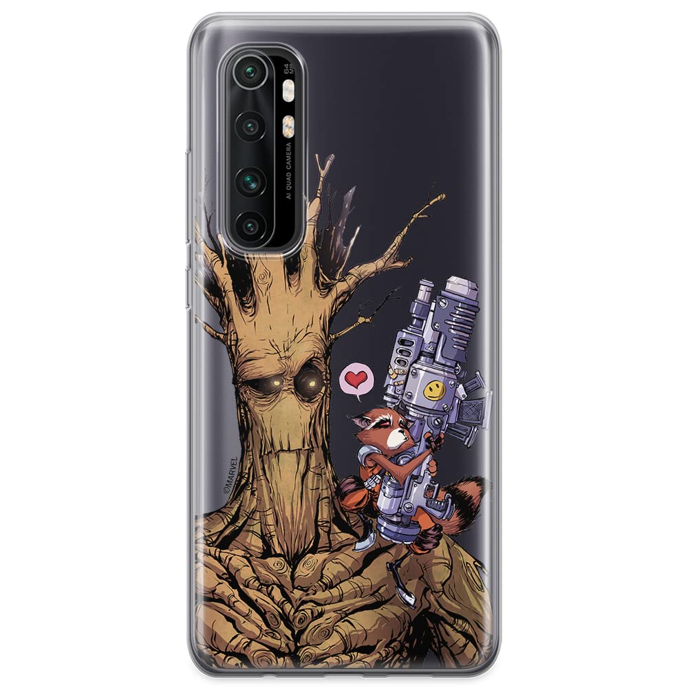 ERT GROUP mobile phone case for Xiaomi MI NOTE 10 Lite original and officially Licensed Marvel pattern Guardians of the Galaxy 001 adapted to the shape of the mobile phone, partially transparent