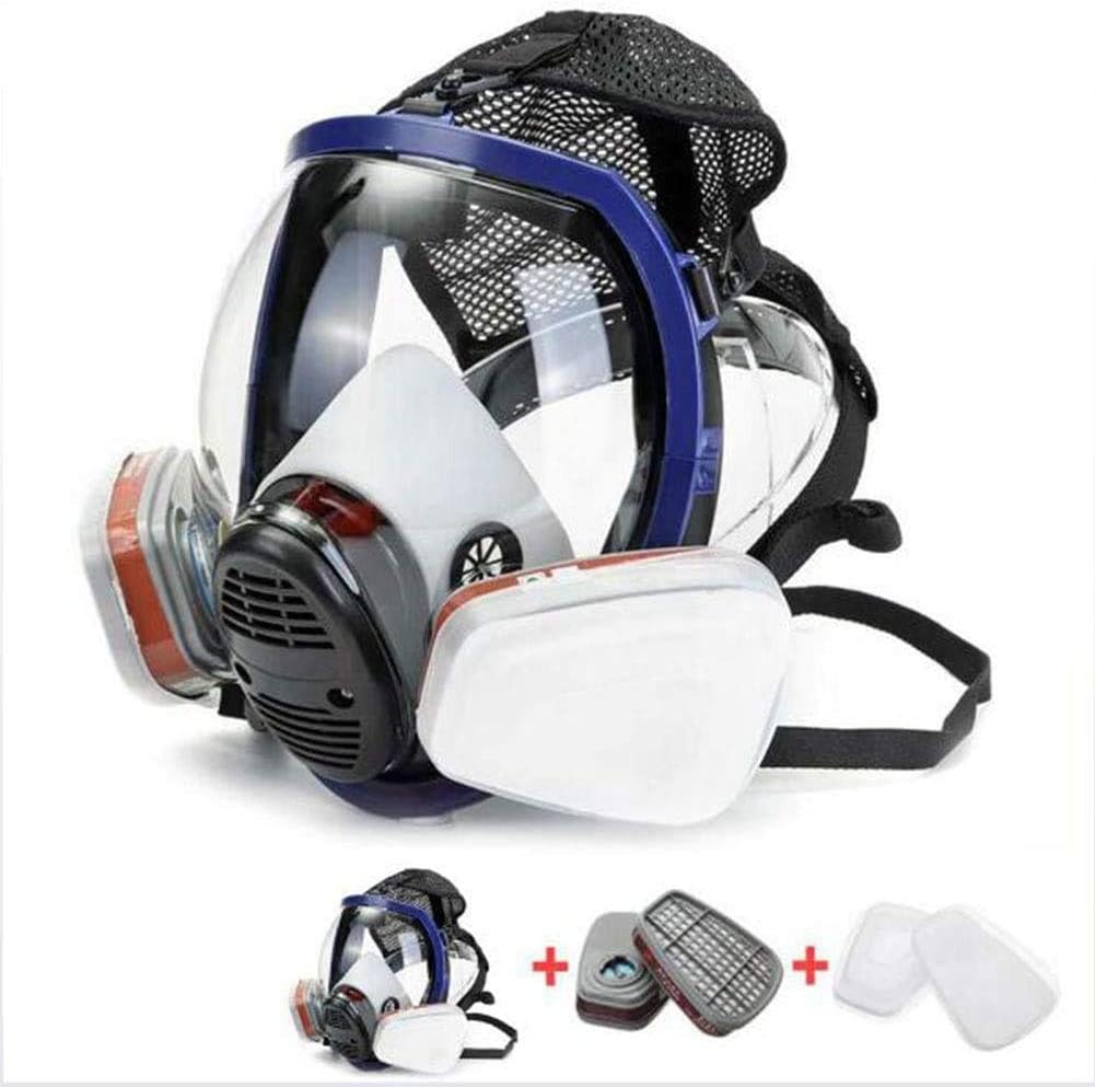 RJJBYY Respirator Mask Full Face Face protection Comfortable and durable Widely Used in Protection against industrial environmental pollutants such as painting, sanding and welding