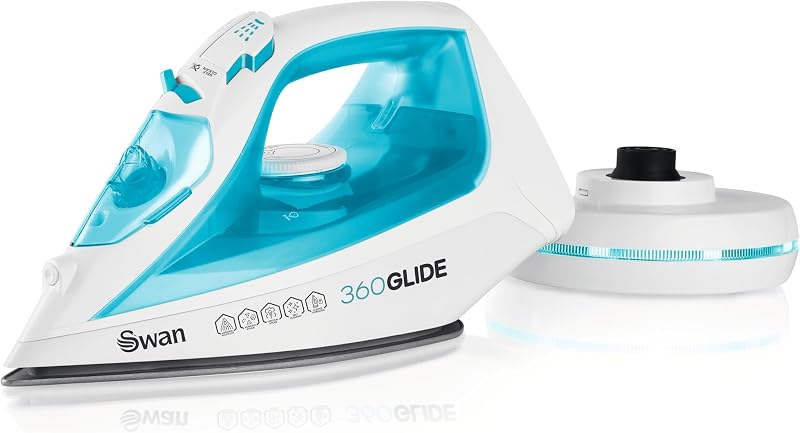 Swan SI16410N 2-in-1 Cord/Cordless Steam Press Iron 2800W Blue