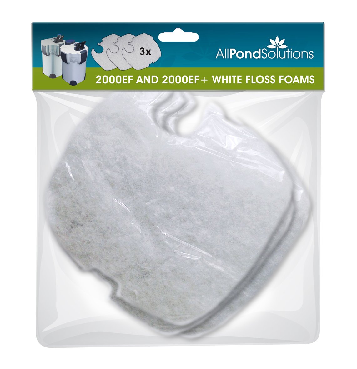 Replacement Foams fits All Pond Solutions 2000EF and 2000EF+ Aquarium External Fish Tank Filter - Floss Foams Pads Media