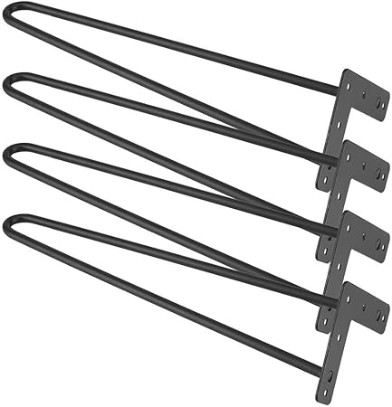 4 patas de mesa con horquilla, perfectas patas de metal para bricolaje