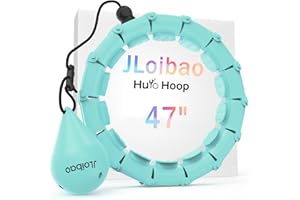 JLoibao Weighted Hula Circle with 24 Links for Adults Weight Loss, Infinity Fitness Hoop Plus Size, for Women Smart Exercise Equipment