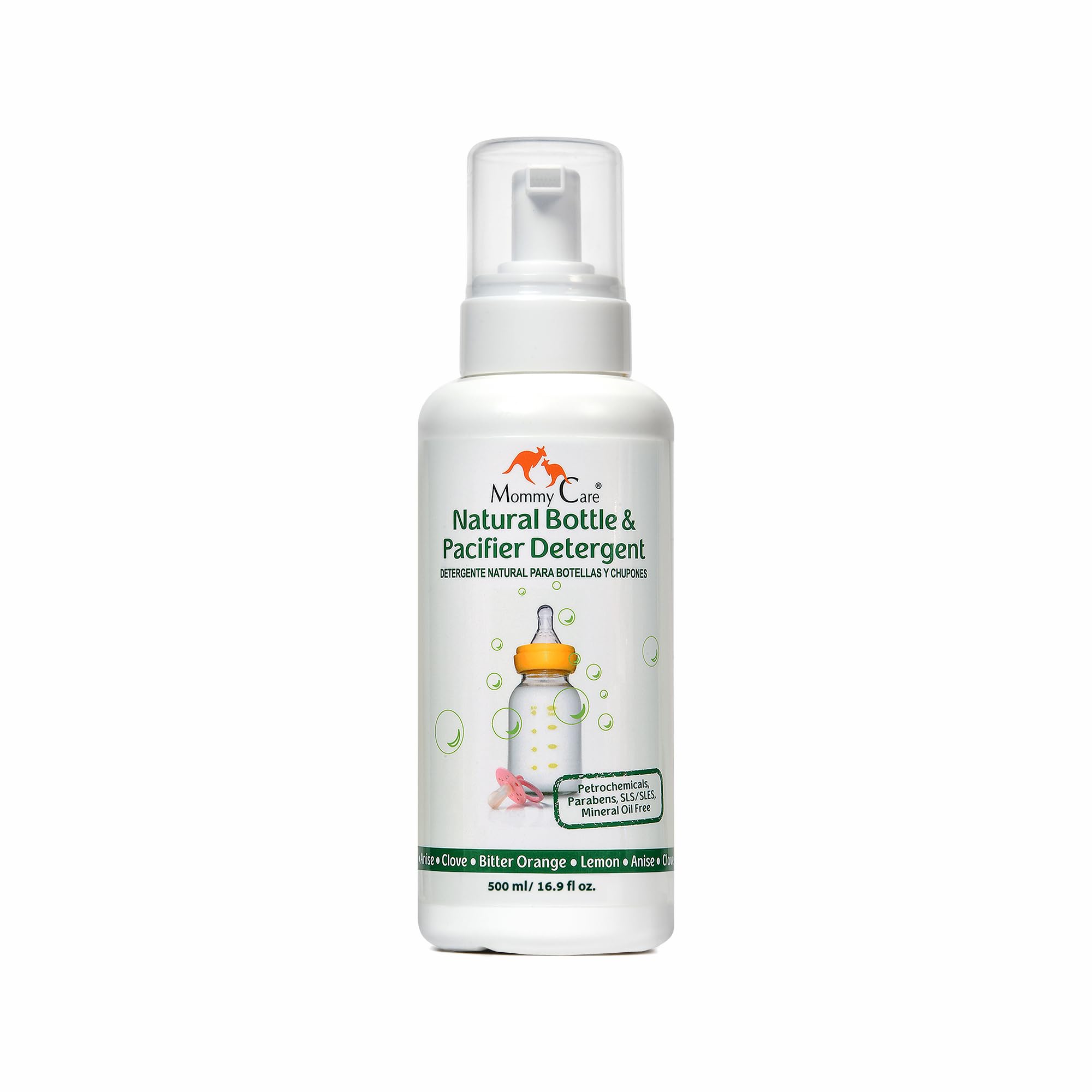 Mommy Care dish soap and natural foaming bottles, pump bottle, milk remover,16.9 fl oz Baby Bottle and Dishwashing Liquid