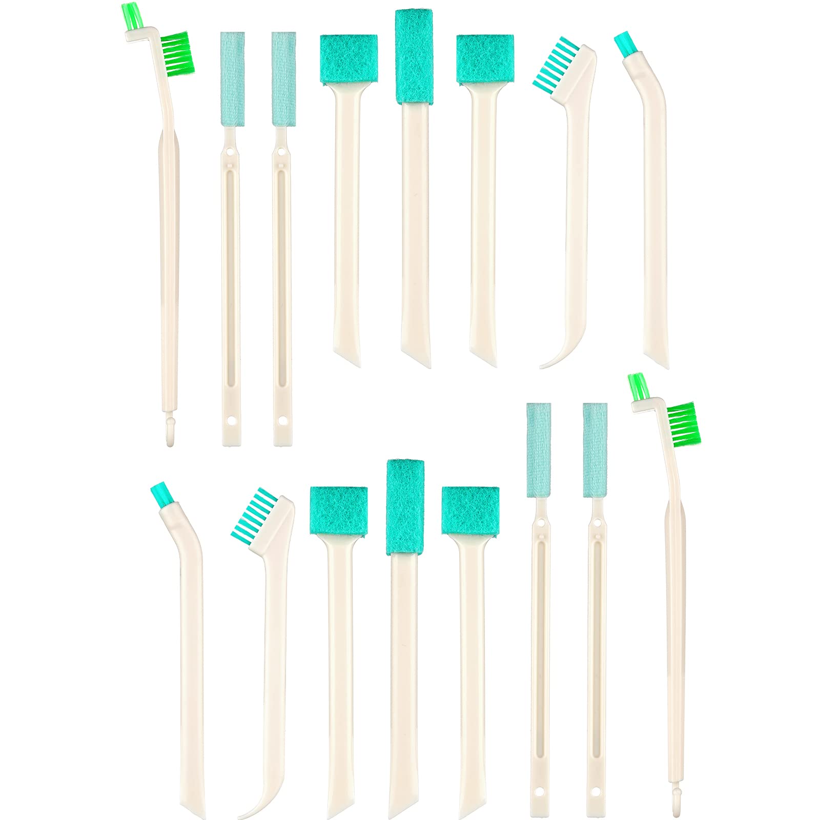 16 Pcs Small Household Cleaning Brushes Deep Detail Crevice Cleaner Brush Set Crevice Cleaning Tool 8 in 1 Bottle Cap for Small Holes Corner Space Keyboard Bottle Tile