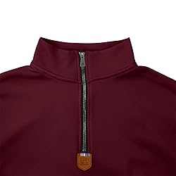 Mens Quarter Zip Pullover Vintage Fashion Long
