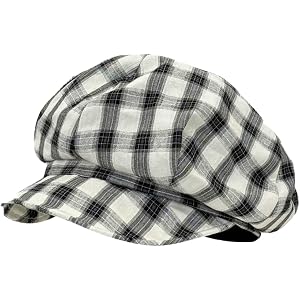 Plaid Newsboy Cap for Women Breathable Beret Hat Vintage Octagonal Baker Boy Cabbie Cap Spring Summer Sun Visor Hat