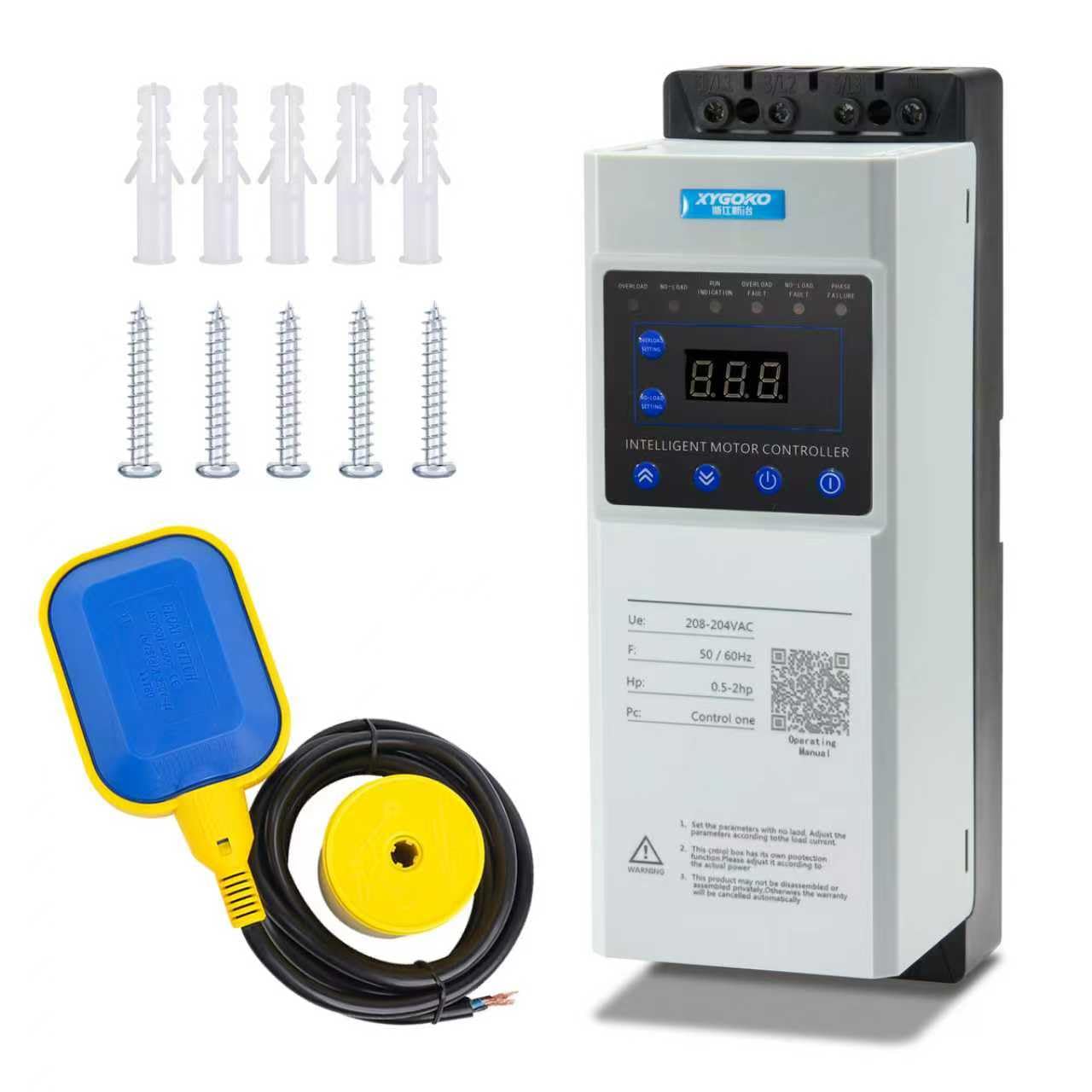 Photo 1 of 1/2-2 HP, 208/240 VAC Well Pump Protection Box with AC Contactor and Float Switch Start/Stop Device—Ideal Protection for Motors, Water Pumps, and Fans