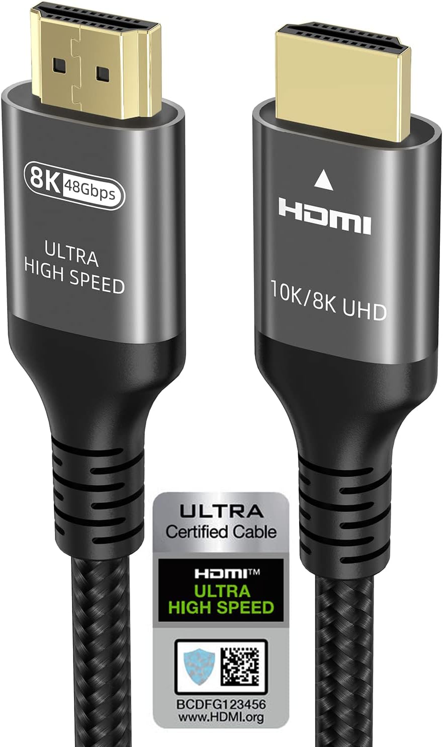 Ubluker Ultra High Speed HDMI Cable 48Gbps 3M Certified 8K 4K 240Hz HDR10+ eARC