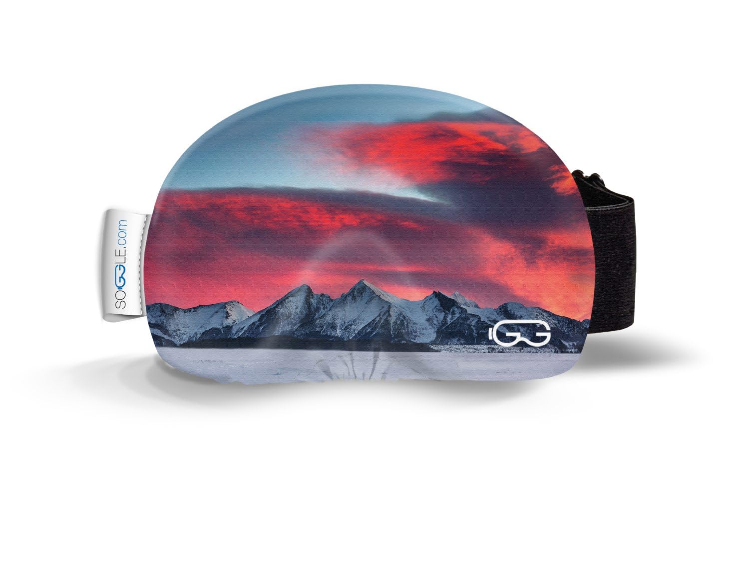 SOGGLE Ski Goggles Protective Cover Microfibre One Size Pictures Red Sky