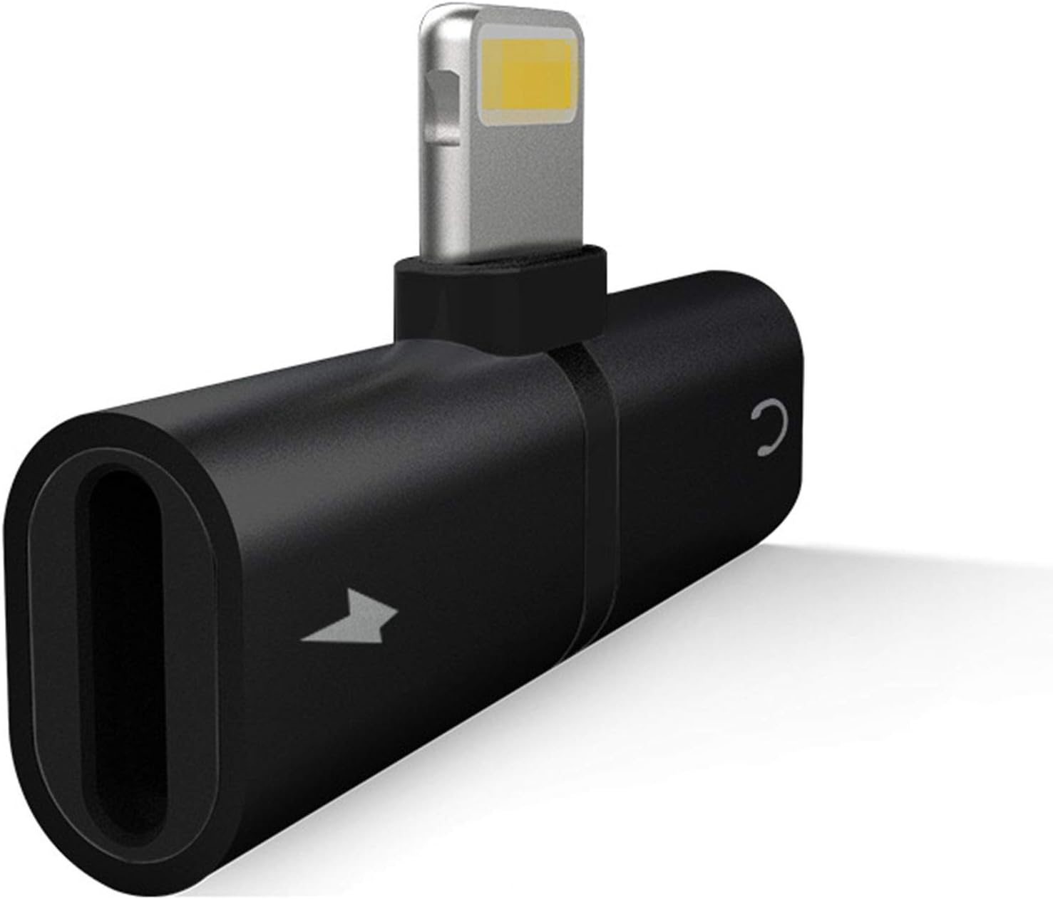Headphone Adapter Jack for iPhone Earphone X/XS/XS MAX/XR/8/ 8Plus/ 7/7 Plus Headset Adaptor Splitter Mini Earphone Connector Convertor 2 in 1 Accessories Cables Call Charge Music Wire Control Black