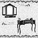 Fineboard Vanity Beauty Station Makeup Table and Wooden Stool 3 Mirrors and 5 Organization Drawers Set, Black