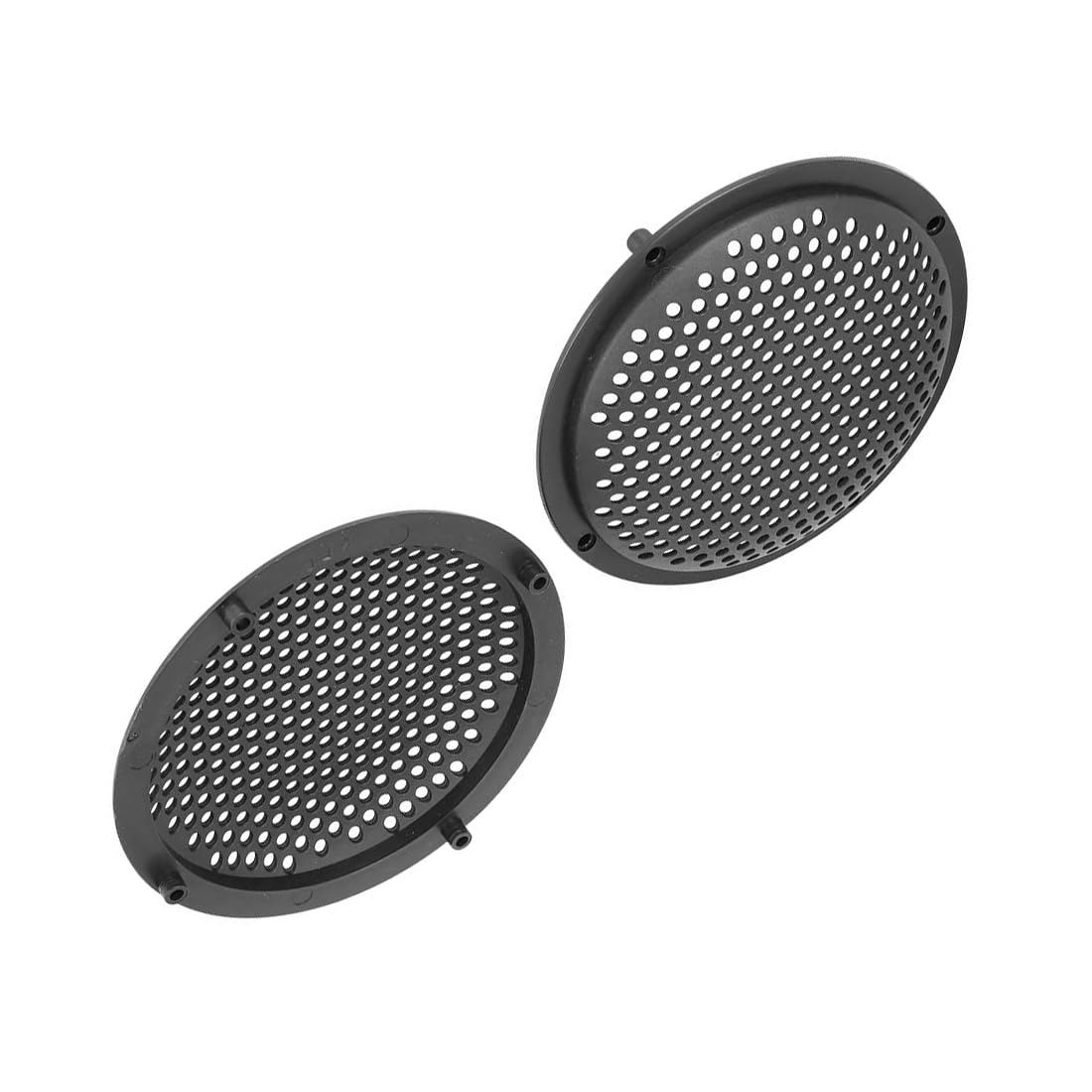 MACHSWON 4pcs 5'' Plastic Audio Speaker Cover Mesh Subwoofer Grill Horn Guard Decorative Circle Grille Protector Black for Auto Car