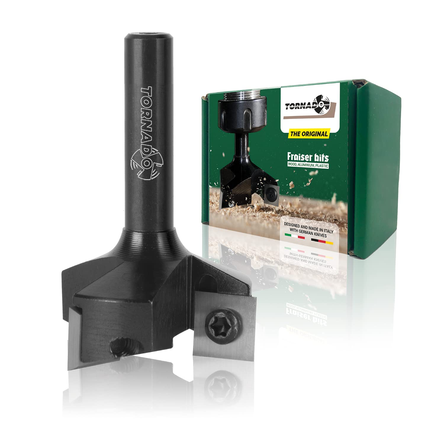 CNC Router Bits for Spoilboard Surfacing 8mm Shank - TORNADO by Fraiser — image 1