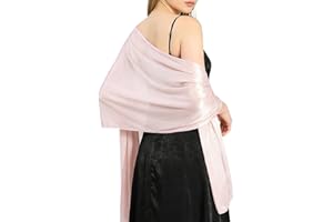Murmorers Women Satin Shawl Wrap for Evening Dresses - Silky Long Scarf for Wedding Dress Cover Up Formal