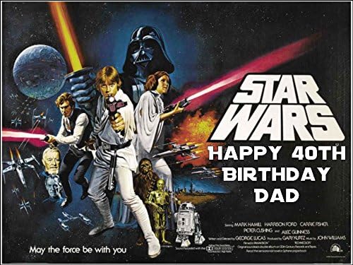 A4 Star Wars Edible Icing Birthday Cake Topper