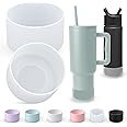 AIERSA 2Pcs Silicone Boot Suitable for Simple Modern Trek 40 oz Tumbler with Handle, Protective Water Bottle Bottom Sleeve Cover, Tumbler Accessories, Clear