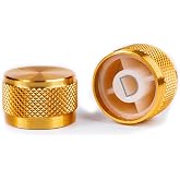 ROZELLA HOME Suitable for TM680/KT68/GK68 Upgrade Knob 2 PCs Pack, Aluminum Alloy, Upscale Electroplating, Mechanical Keyboard Upgrade Accessories(Texture Gold)