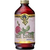 Portland Syrups Rose Cordial Syrup for Cocktails, 12 oz, 12 Servings | Elegant rose cordial syrup, elevate cocktails, mocktails, sodas, spritzers, sparkling drinks and more