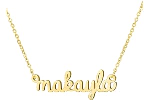 Yiyang Personalized Name Necklace 18K Gold Plated Stainless Steel pendant Jewelry Birthday Gift for Girls