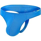 JINSHI Men's Thongs Underwear Low Rise Breathable T-Back Bulge Pouch Sexy G-Strings Stretchy