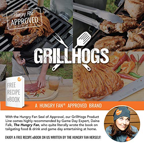 GRILLHOGS Sauce Basting Brush - Premium Stainless Steel Handles - Silicone Basting Brush - Dishwasher Safe Heat Resistant - Natural Long Lasting BBQ bush - Set of Two - Thumbnail 7