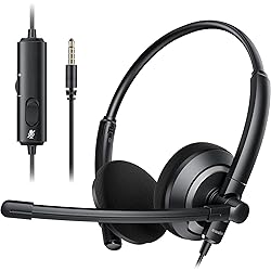 awatrue Wired Headset with Microphone for PC Laptop