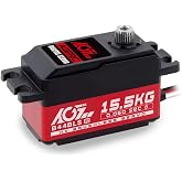 AGFRC B44BLS V2 15.5KG 0.060s Low-Profile RC Servo | 0.060s/60&deg;, 8.4V HV, Brushless, Programmable, Titanium Gear, 2BB, for 1/10-1/12 RC Cars, Trucks, Planes, 48g