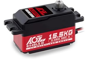 AGFRC 15.5KG Low-Profile High-Torque Steering-Servo - Brushless Digital Metal Gear RC Servo for 1/10 1/12 RC Car Truck Planes (B44BLS V2)