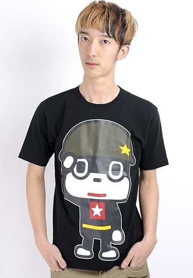 Amazon のらくろ Tシャツ メンズ クルーネック 半袖 Tシャツ 49 ブラックａ L Tシャツ カットソー 通販