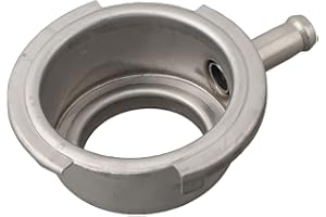 Stainless Steel Radiator Filler Neck 56mm OD with 13 lb Pressure Cap, Weld-On Coolant Neck for 58mm Radiator Compatible, Silv