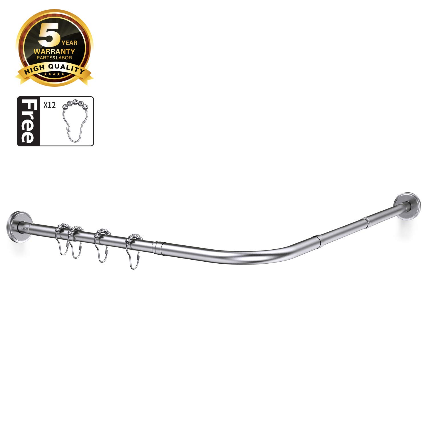 Shower Curtain Rods, Lshape,27.5X39.543X70INCH,Multifunctional Stretch Curtain Rod, Military