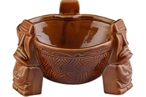 D DOLITY 1000ml Ceramic Punch Bowl, Housewarmings Gifts Drinkware Mugs Cocktail Glass Tiki Bowl for Tiki Themed Parties Resta