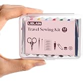 LIBLAIN Mini Sewing Kit with Big Eye Steel Needles for Adults and Beginners | Small Sewing Kit for Travel, Needle and Thread Kit for Hand Sewing (43Pcs)