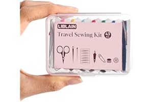 Mini Sewing Kit, Small Travel Sewing Kit with Big Eye Steel Needles for Adults and Beginners, Needle and Thread Kit for Hand 