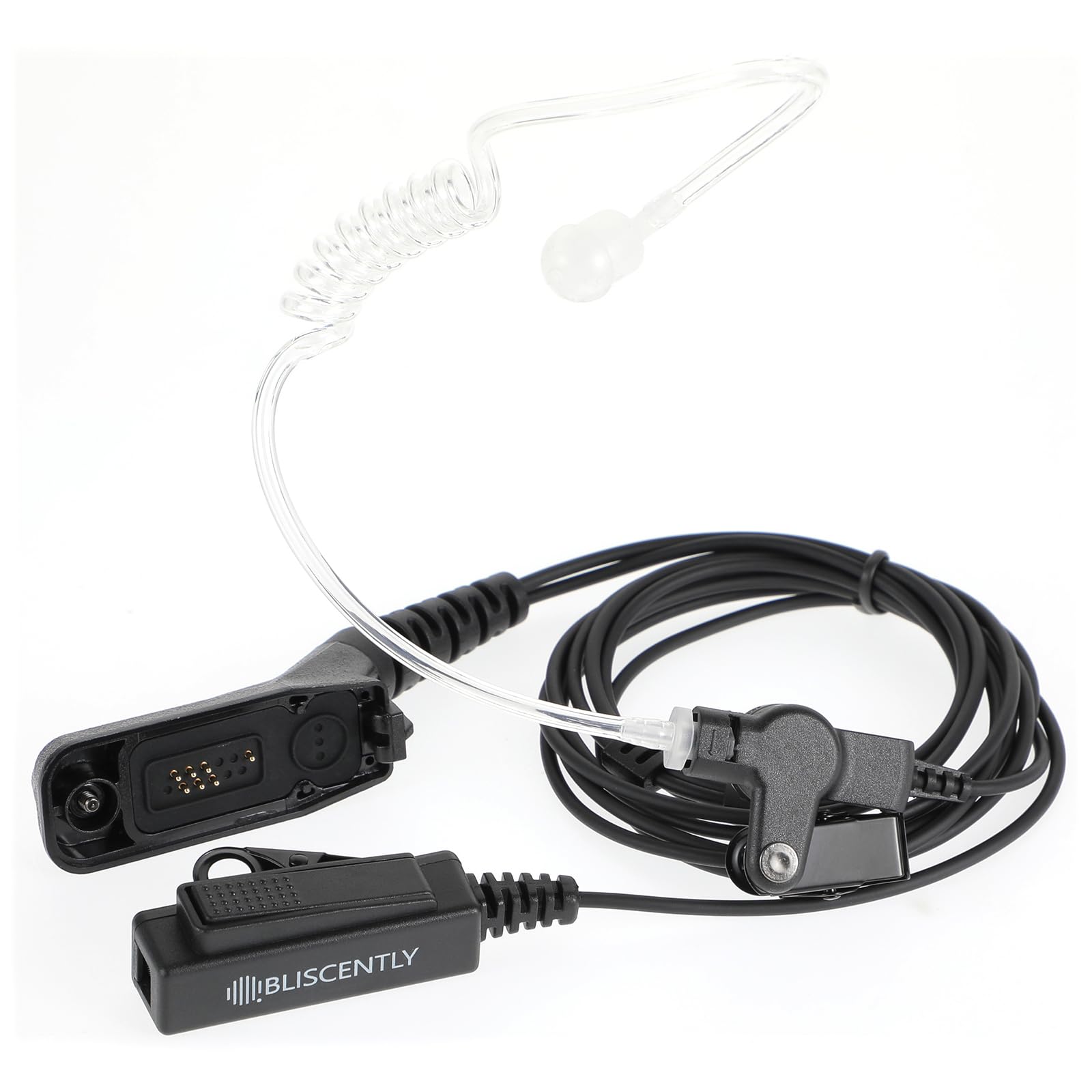 BLISCENTLY Radio Earpiece Walkie Talkie Headset Compatible with Motorola XPR 7550e 6550 6350 APX 6000 7000 8000 SRX2200 - PTT Mic Security Police Door Supervisor Acoustic Tube