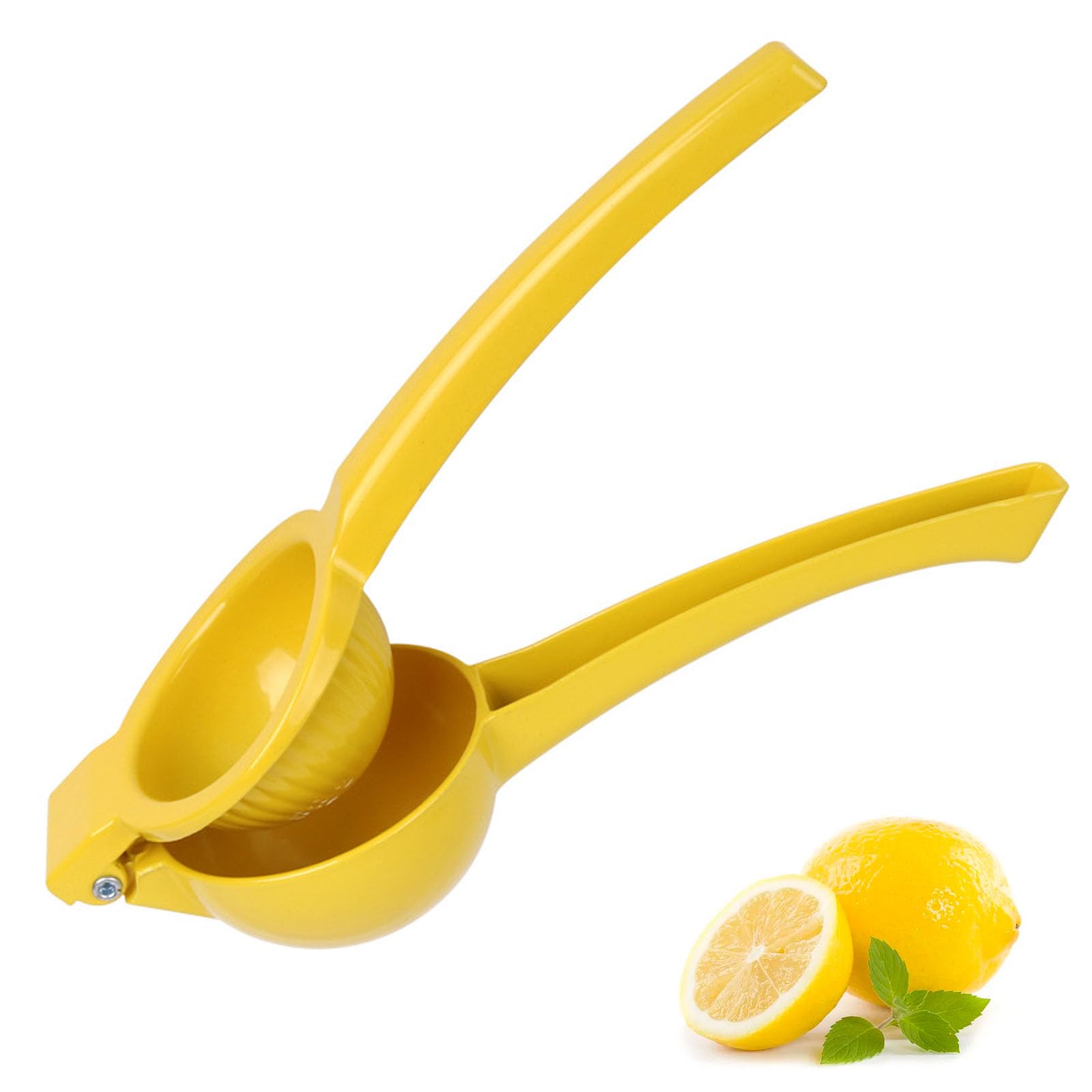 Lemon Squeezers, Manual Citrus Lemon Squeezer Press 2-In-1 Handheld Lemon Juicer Squeezer Tool, Multi-Functional Fruit Juicer, Suitable for Lemons Lime and Orange Juicing Tools (Yellow) ﻿