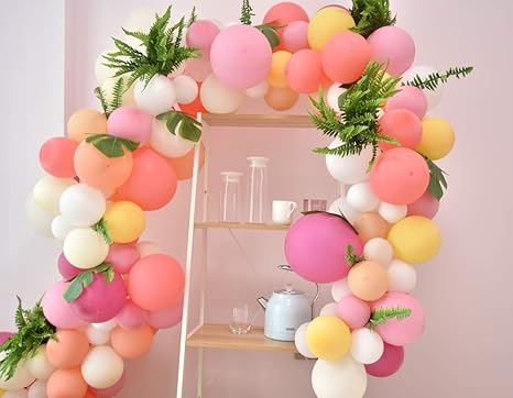 Amazon Com Pink Balloons Arch Garland Kit 90pcs Pastel Pink Party