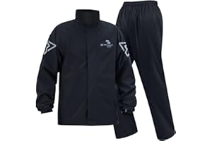 RINJOY Rain Suits for Men Women Waterproof Raincoat Lightweight Breathable Hooded Jacket and Pant for Fishing Hiking