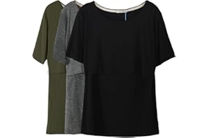 Smallshow Women's Maternity Nursing Tops Short Sleeve Breastfeeding Clothes