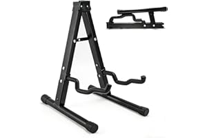 Foldable Guitar Stand, Universal A-Frame Guitar Holder Floor Stands Portable Folding Guitar Rack Suitable For Any Guitars, Ac