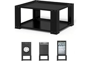 Matalde Washer and Dryer Pedestals Fit 27 and 28 Inch, Laundry Pedestal Stand for Washer and Dryer ,Alloy Steel Washing Machine Stand Raiser, Washer Dryer Pedestal 15.75'' Height White