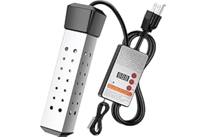 WADEO Immersion Water Heater 2000W, Fast Heating Portable Water Heater with Real Time Temp Display, Thermostat Temp Control, 