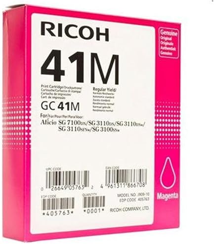 Amazon.com: Ricoh Cyan Ink Cartridge, 2200 Yield, Type GC41C