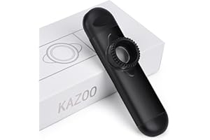 Rockhouse Kazoos, Metal Kazoo for Adults with 30 Flute Membranes, can Play with Guitar, Ukulele, Easy to Learn Whimsical Fun 