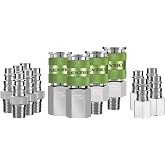 Flexzilla Pro High Flow Coupler &amp; Plug Kit, 1/4" NPT, 14-Piece - A53458FZ