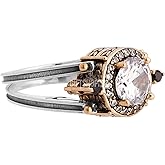 Elegant Reversible 925 Sterling Silver Ring for Women Jewelry - Handcrafted in Turkey, Featuring Round Cut Black Onyx Topaz 925 Sterling Silver Ladie's Ring All Size