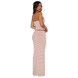 Goafuliy Women's Two Piece Sets Stripes Tube Top