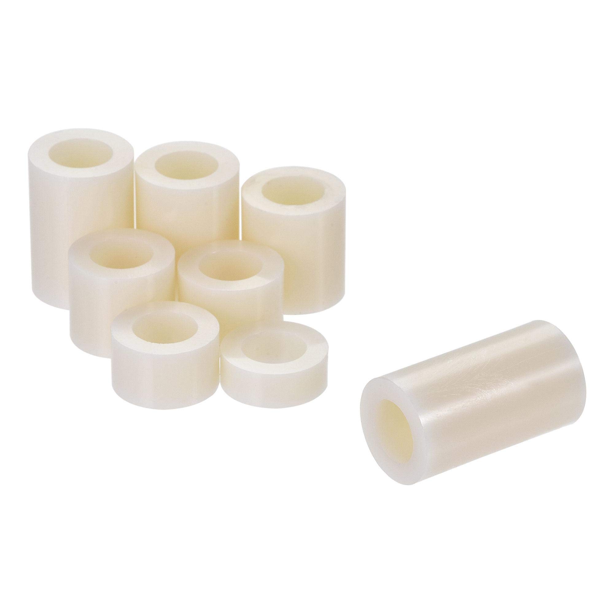 sourcing map ABS Round Spacer Assortment Kit ID 8.2mm OD 14mm for M8 Screws, 8 Sizes Plastic Standoff (5mm 8mm 10mm 12mm 15mm 18mm 20mm 25mm), 80pcs